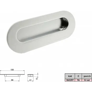 Nábytkové kování MUŠLE MILENA r.96mm CR-MAT