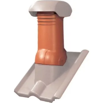 betonová krytina Nástavec tašky odvětrávání kanalizace BMI BRAMAC DuroVent – cihlově červená