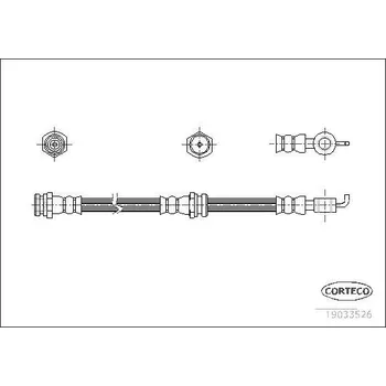 Brzdová hadice Brzdová hadice CORTECO 19033526