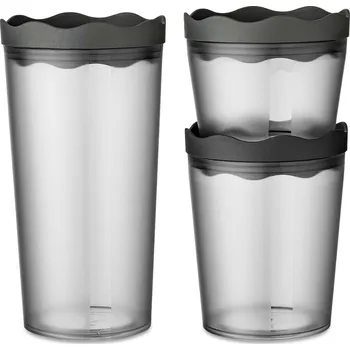 Příbor Koziol Sada dóz PRINCE SET OSLO, 3 kusy, KOZIOL, antracitová