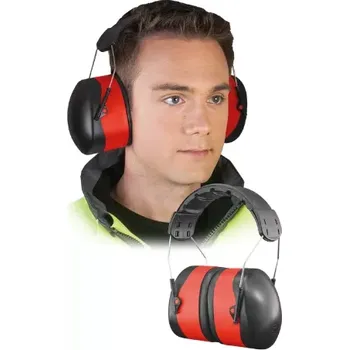 Chránič sluchu Reis OS STRONG sluchátka red/black