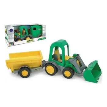 Dětské zboží Traktor/Nakladač s vlečkami plast 37cm asst 2 druhy v krabici Wader