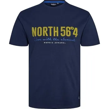 Pánské tričko Pánské tričko NORTH 56°4 tmavě modré s potiskem NORDIC APPAREL 5XL - 8XLkrátký rukáv - 6XL