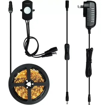 LED páska LED pásek s PIR čidlem pohybu 60LED/1m IP65 ON/OFF teplá bílá, 5metrů (LED pásek 5 metrů s pohybovým senzorem)