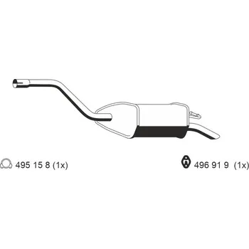 Tlumič výfuku Zadní tlumič výfuku ERNST 344180