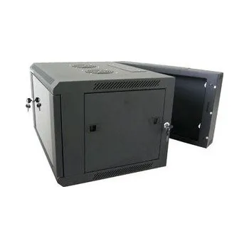 XtendLan 6U,600x550, na zeď, dvoudílný, skleněné dveře WD-6U-65-BLACK-P