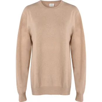 Dámský svetr First Love - kašmírový svetr s kulatým výstřihem přírodní béžový XL / Béžová