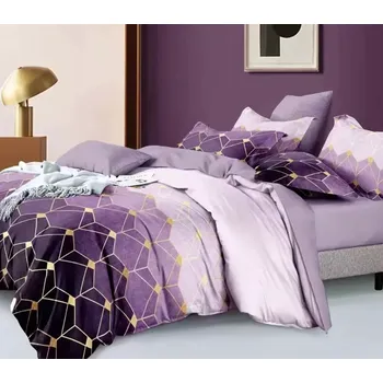 Povlečení NOVINKA 2025 ! LUXUSNÍ BAVLNĚNÉ POVLEČENÍ TALODE na 2 postele 140x200/70x90 - ATHÉNA VIOLET