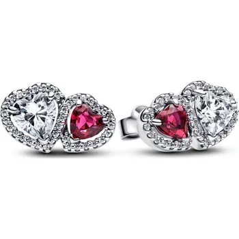 Náušnice Peckové náušnice PANDORA Srdce s aureolou 293633C01