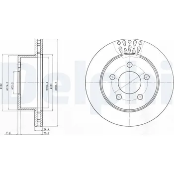 Brzdový kotouč Brzdový kotouč DELPHI BG4103
