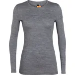 funkční triko dámské ICEBREAKER W 200 Oasis LS Crewe GRITSTONE HTHR - S