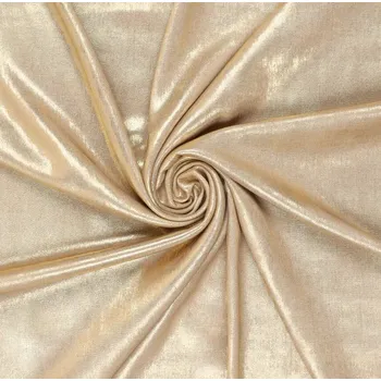 Košilová džínovina v zlaté barvě s leskem 20245/540