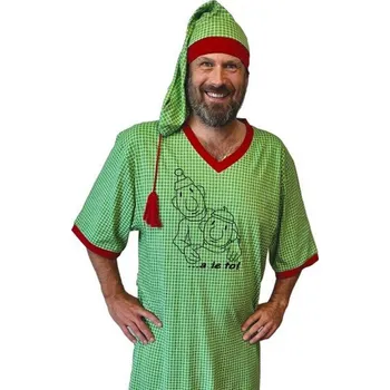 Pánská noční košile Noční košile Pat a Mat zelená - velikost L, Pata a Mat A je to - obrys