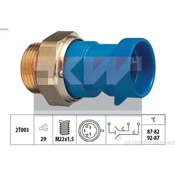 Ventilátor topení a klimatizace Teplotní spínač, větrák chladiče KW 550 642
