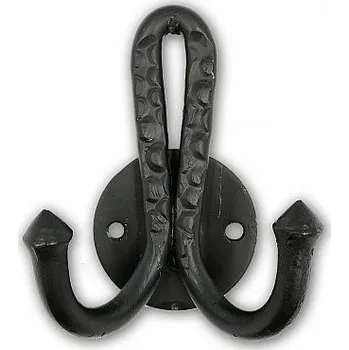 Věšák věšák kovaný malý černý 100x70