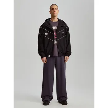 Pánské kalhoty Tepláky s potiskem - L - House - tmavošedý - 610EC-90X