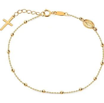 Náramek Zlatý náramek s náboženským motivem IZ23608B + dárkové balení LUXUS zdarma