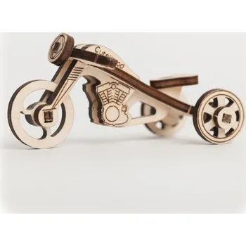 3D puzzle CuteWood Dřevěné 3D puzzle Motocykl