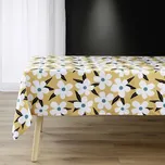 Douceur d'intérieur Ubrus s květinovým potiskem DARCY, 140 x 240 cm, žlutý