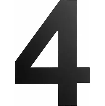 Dveřní kování COBRA Číslice 4 černá - 150 mm