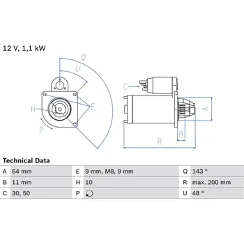 Startér Startér BOSCH 0 986 024 020