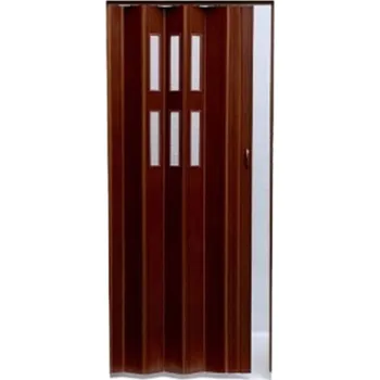 Interiérové dveře HOPA Lamela přídavná ke shrnovacím dveřím PIONEER - tmavý ořech sklo, 12,4x203cm