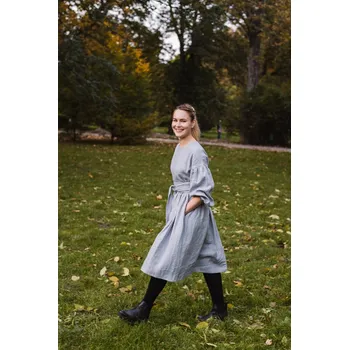 Dámské šaty Lněné šaty Coco šedé Velikost: XXS