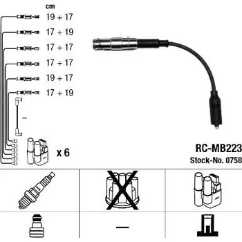 Zapalovací kabel Sada kabelů pro zapalování NGK 0758