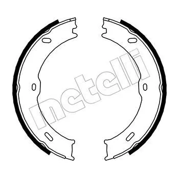 Brzdová čelist Sada brzdových čelistí, parkovací brzda METELLI 53-0246