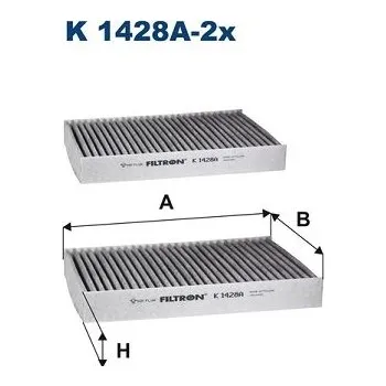 Ventilátor topení a klimatizace Filtr, vzduch v interiéru FILTRON K 1428A-2x