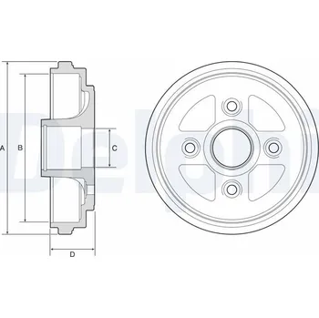Brzdový buben Brzdový buben DELPHI BF602
