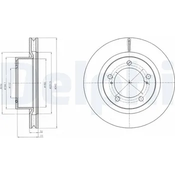 Brzdový kotouč Brzdový kotouč DELPHI BG9067