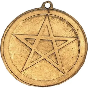 Přívěsek Pentagram moc světla - Amulet (Bílý pentagram, Muří noha, Čarodějnický kříž, Ďáblovo znamení, Betlémská hvězda)