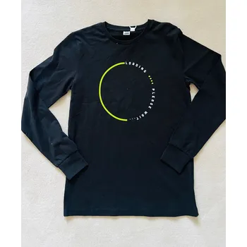 Pánské tričko i-DO Tričko s dlouhým rukávem,černé barvy Velikosti: 164