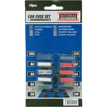 Autopojistky Pojistky blistr kulaté 10 ks