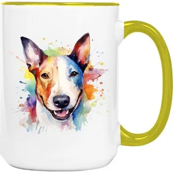 Hrnek velký barevný s potiskem Anglický bulteriér 3