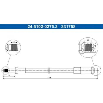 Brzdová hadice Brzdová hadice ATE 24.5102-0275.3