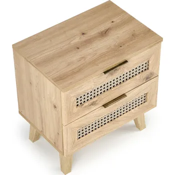 Noční stolek Noční stolek Halmar BORNEO SN-1 dub artisan/černá (1p=1szt)