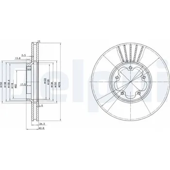 Brzdový kotouč Brzdový kotouč DELPHI BG3676