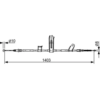 Lanko parkovací brzdy Tažné lanko, parkovací brzda BOSCH 1 987 482 522