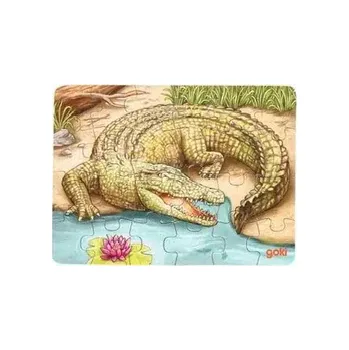 Puzzle GOKI Dřevěné puzzle: Aligátor - 24 dílků