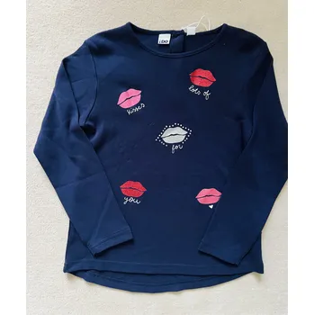 i-DO Tričko s dlouhým rukávem, kiss, dívka Velikosti: 116