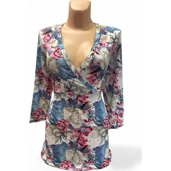 Halenka ANIKA, Barva Světle modrá, Velikost XL48, Střih S překladem a přestřihem