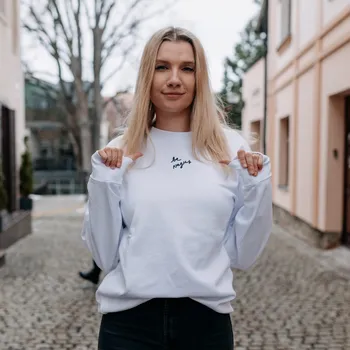 Dámská mikina Mikina Vagus Kančí 2.0 - Bílá Velikost: L