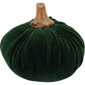 Home Styling Collection Umělá dyně, textilní dekorace, 10 x 11 cm, zelená