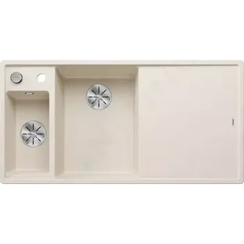 Granitový dřez Blanco Axia III 6 Silgranitový dřez, 100x51 cm, s ovládáním odtoku a příslušenstvím, InFino, jemná bílá, 527043