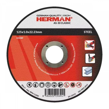 Řezný kotouč HERMAN (14020211) kotouč řezný 125 x 1,0 mm na ocel