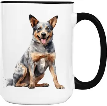 Hrnek velký barevný s potiskem Australský honácký pes 2