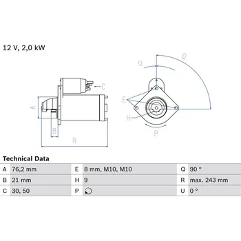Startér Startér BOSCH 0 986 017 300