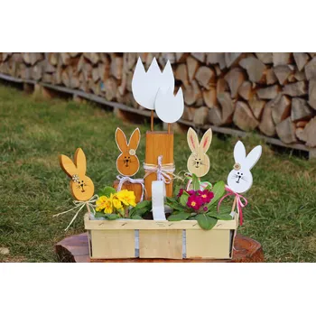 Zajíček zápich Barevné provedení: Ořech, Varianta: Ve formě zápichu